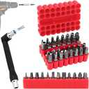 20pcs Security Bit Set with Security Torx, Square, Metric & SAE Hex, Torq, Phillips, Slotted, Triwing, Spanner – Tamper Proof Torx Bits, Comprehensive Security Screwdriver Set(Red)