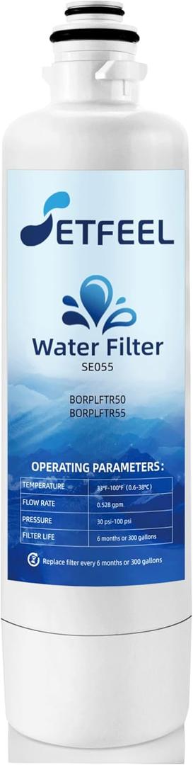 SETFEEL Water Filter Replacement for Bosch Ultra Clarity Pro BORPLFTR50, Replace BORPLFTR55 11032531 12033030, B36CD50SNS B36CT80SNS B36CL80ENS B36FD50SNS B22CS50 B36CD50,1 Pack