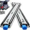 with Lock Heavy Duty Drawer Slides 12 14 16 18 20 22 24 26 28 30 32 34 36 40 Inch 230 Lbs Side Mount Full Extension Ball Bearing Rails Rail Tool Box Runner Glide -W:53mm, 24 Inch