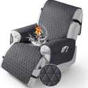 TAOCOCO 100% Waterproof Recliner Cover - Recliner Cover with Non-Slip Granule, Recliner Chair Covers with Elastic Band, Recliner Chair Covers for Reclining Chair(Dark Grey,Large-28'')