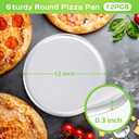 Rtteri 12 Pcs Pizza Pan Bulk Restaurant Aluminum Pizza Pan Set Round Pie Cake Plate Rust Free Cake Tray for Oven Baking Home Kitchen Restaurant Easy Clean (12 Inch)