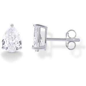 PAVOI 14K Gold Plated 925 Sterling Silver Cubic Zirconia Stud Earrings for Women - Simulated Diamond CZ Earrings