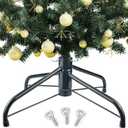 Vanleonet Christmas Tree Stand,Universal Folding Xmas Tree Base, Replacement Metal Tree Stand Base for 4-8Ft Christmas Artificial Trees, Fits 0.5-1.57In Tree Pole (Green)