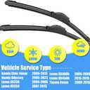 Gavimnal 26"+22" Silicone Wiper Blades Replacement For Toyota Venza 2009-2015 Honda Civic 4door 2006-2015 Odyssey 2005-2025 Lexus RX350 2007-2015,All-Season Front Windshield Wiper Blades(Set of 2)