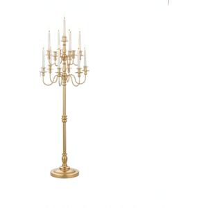 Bigsee Floor Candelabra Tall 13 Arms Candle Holders for Wedding Centerpiece: 55" Gold Metal Candlestick for Taper Candle and Floral Centerpiece Stand Wedding Event Aisle Party (1, Gold)