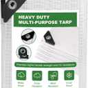 18 Mil Greenhouse Cover, 14x18 FT Clear Heavy Duty Greenhouse Tarp, UV Resistant Waterproof Green House Plastic Covering with Grommets for Garden, Farms, Nursery