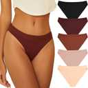Cheeky Underwear for Women, Womens Underwear Seamless,Soft Bikinis Panties for Young Ladies 5 Pack (Small)