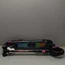 EVERCROSS EV06C Electric Scooter, Foldable Electric Scooter for Kids Ages 6-12, Up to 9.3 MPH & 5 Miles, LED Display, Colorful LED Lights, Lightweight Kids Electric Scooter (Black Pink)