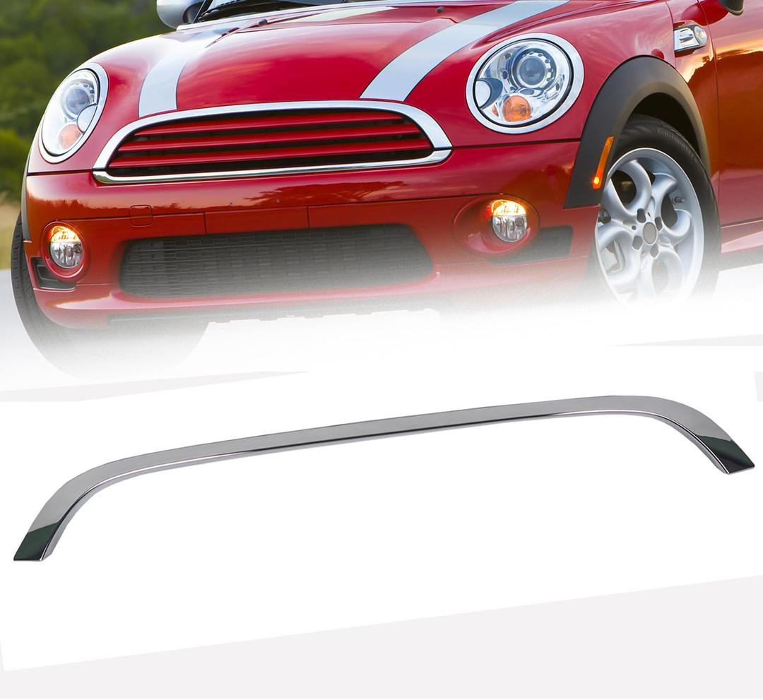 KARPAL Chrome Hood Trim Molding Compatible with 2007-2015 Mini Cooper R55 R56 R58 R59 Replaces 51132751040