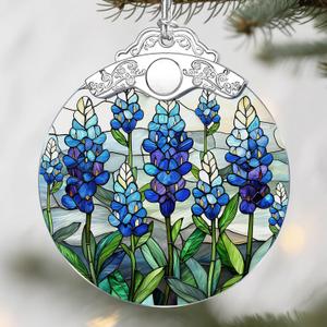 5 x Texas Bluebonnet Christmas Ornaments: Christmas Tree Ornaments, Holiday Decor for Flower Lover, Texas State Flower-Themed, Stocking Stuffers, Gift Ideas, Xmas Gifts & Gifts for Mom, Grandma