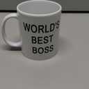 World's Best Boss Funny Coffee Mug - BeBr Bosses Day Gifts Ideas -Novelty Present For My Greatest Boss Male or Female, Men, Great Office Gift Mugs,Birthday,Leaving or Home Daily Use 11 oz Ceramic Mug (White)