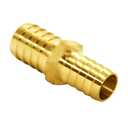 Joywayus Hose Barb Reducer 5/8" to 3/4" Barb Fitting Reducing Splicer, Hex Union Brass Fitting Water/Fuel/Air
