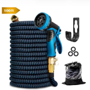 100 ft Expandable Garden Hose with 10 Spray Nozzle - Heavy Duty Superior Strength 3750D - 4 -Layer Latex Core - Expanding Water hoses - Extra Strong Brass Connectors/Storage Bag