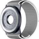 BAISRKE Magnetic Running Armband for MagSafe Case - 360 Rotatable Phone Grip with Adjustable Scent Compartment & Detachable Lanyard Compatible iPhone/Android (Gray & Gunmetal) (Regular (fits Wrist/Armband up to 9"))