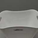 UUJOLY Plastic Small Trash Can Wastebasket, Garbage Container Basket for Bathrooms, Laundry Room, Kitchens, Offices, Kids Rooms, Dorms, 3.5 Gallon, White