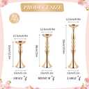 Didaey 12 Pcs Gold Wedding Centerpiece Stand Metal Flower Arrangements Holder Tall Centerpiece for Table Gold Vase Flower Stand for Wedding Reception Event Party Hotel Home Decor(3 Sizes)