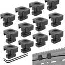 M-LOK Flashlight Pressure Switch Cable Management, 12Pack Black Lightweight Cable Clips, for M-LOK, AR, Rail Accessories
