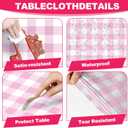 3 Pack Pink and White Checkered Tablecloth, 54 X 108Inch Plastic Red Gingham Table Cloth Waterproof Red Checkered Table Cover for Easter Mother's Day Wedding Birthday Anniversay Baby Bridal Shower