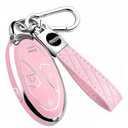 Flensent for Ioniq 6 Grandeur GN7 KONA 2023 2024 Key Fob Cover with Keychain