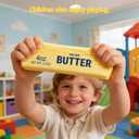 Butter Squishy, Soft Scented Squishy Toy, Cream Scented Butter Squeeze Toys, Slow Rising Butter Stick, Stress Relief Toy for Relaxation,Office Desk Decor (Yellow)