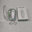 Momcozy Baby Nail File Electric, Gentle Baby Nail Trimmer Electric, Baby Nail Clipper with Night Light, 7 Grinding Head Replacement Pads, Green