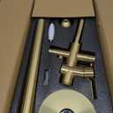 Freestanding Bathtub Faucet Brushed Gold Floor Mount Tub Filler Faucets High Flow 11.9GAL with Handheld Shower Spayer RIGOBAL
