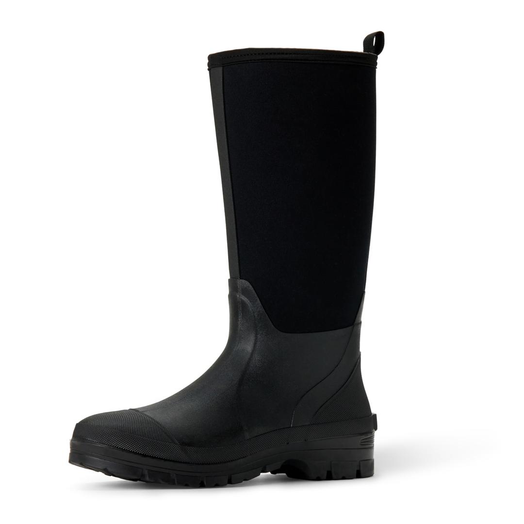 Amazon Essentials Men's Waterproof Neoprene Rubber Rain Boot, Black, 12