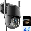 KKB 4G LTE Cellular Security Camera, No WiFi Security Cameras Indoor Built-in SIM Card, 24/7 Recording Wired Cellular Cam, 2K Color Night Vision, PIR Motion Detection, 2 Way Talk