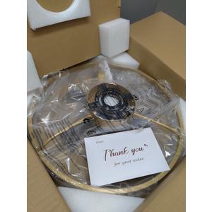 Ceiling Fans with Lights, 20" Gold Flush Mount Ceiling Fan with Remote, 6-Speed Low Profile Smart Fan for Bedroom, Kitchen, Kids Room, Small Room