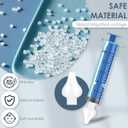 4 x Bluet B - Baby Nasal Syringe (2-Pack) - Safe Silicone Nasal Aspirator for Newborn - Infant Mucus Removal - 10ml Nose Cleaner Syringe for Baby - Toddler Congestion Relief - Reusable Tips - Blue