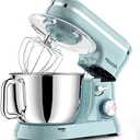 HOWORK Electric Stand Mixer,10+p Speeds With 6.5QT Stainless Steel Bowl,Dough Hook, Wire Whip & Beater,for Most Home Cooks,Blue
