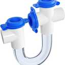 Condensate U Trap PVC Standard 3/4 Inch Connector Pipe Fitting with Cleaning Brush for HVAC Drain System