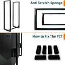 14.6"x 4" SFF PC Under Desk/Wall Mount Compatible with Dell OptiPlex SFF 9020 7060 7050 7040 5050 3050 Small Form Factor Desktop Computer with Anti Scratch Sponge