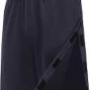 Deyeek Unisex Tear Away Shorts 9" Snap On Athletic Shorts Cotton Post Knee Hip Surgery Recovery Lounge Short with Pockets (Black, L)