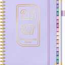 Academic Planner 2026-2027, 18 Months Weekly and Monthly Hardcover Planner, July 2026 - December 2027, 8.5" x 11" A4 Large Daily Calendar Planner Book with Tabs, Spiral College School Agenda Organizer for Student Teacher, Purple