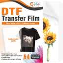ColorSub DTF Transfer Film 30 Sheets A4 (8.3"x11.7") DTF Paper for Inkjet Printers, Double-Sided Matte Finish PET Transfer Paper Direct to T-Shirt