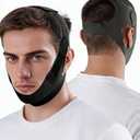 NOIKO Anti Snoring Chin Strap Adjustable, High Elasticity Traceless Chin Strap for Sleeping, Effective Anti Snoring Device, Snore Stopper Breathable and Durable for Adult (L)