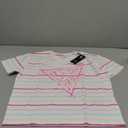 GUESS Girls' Eco Striped Logo T-Shirt, 14 Years