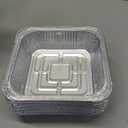 Non-Stick Disposable Air Fryer Aluminum Foil Liners Square 50PCS, Oil-Proof Aluminum Foil Tin Box Also for Steamer Basket Instant Pot Oven & Grill (6 * 6 Inch-Square)