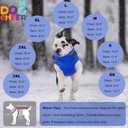 Dogcheer Dog Coat with Harness, Waterproof Warm Dog Winter Jacket with Pockets, Reflective Pet Fleece Jacket Turtleneck Snowsuit for Small Medium Large Dogs - Blue, 3XL (XXX-Large(Chest:42.9" Back:26.8" Neck:26.8"))