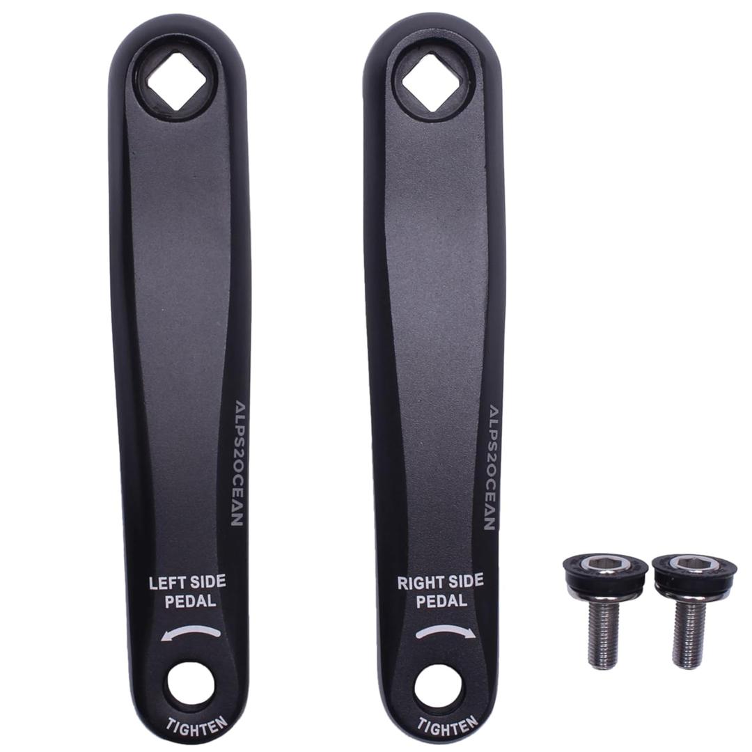 2 x Alps2Ocean Bike Crank Arms,89MM/102MM/114MM/127MM/140MM/152MM/160MM/165MM/170MM/175MM in Diamond Hole Bike Crank Arm for Ebike