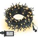 ASENEK Outdoor String Lights 99FT 300 LED Connectable 8 Modes with Timer Decorative String Lights for Xmas Tree Patio Party Warm White