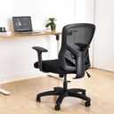 YFO Big and Tall Office Chair 500LBS - Computer Desk Chair with Adjustable Lumbar Support, Heavy Duty Ergonomic Mesh with 360 Rotation 4D Arm and Extra Wide Comfty Seat, Quiet Wheels for Adults, Black