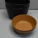 10 inch Self Watering Pots, 2 Pack Plastic Planters with Mesh Drainage Holes for Garden Plants and Flower, Plants Pots with Deep Reservoir for Indoor Outdoor Plants, Black with Brown