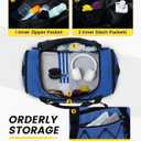 Vorspack Gym Bag for Men - 18 Inches Duffle Bag for Travel Duffel Bag with Shoe Compartment Lightweight Travel Bag for Gym Sports Overnight Weekender - Blue