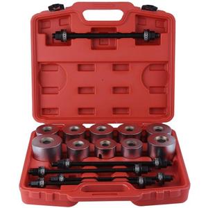 WINTOOLS 27 Pcs Universal Press & Pull Sleeve Kit Bush Bearing Removal Insertion Tool Set