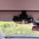 Suede Cloth Magnetic Glasses Clip for Car VisorMetal Frame, Magnetic Adsorption 2 Packs (Black)