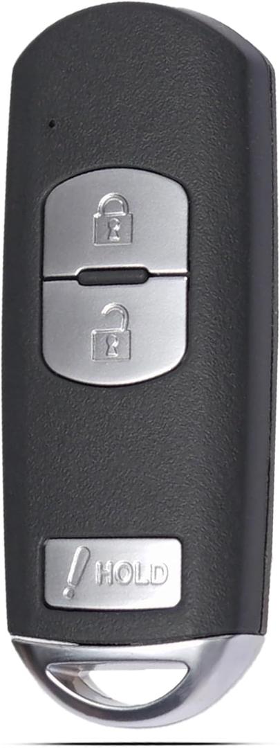 Key Fob Keyless Entry Fits for Mazda 3 2014-2018 / CX3 2016-2020 / CX5 2012-2019 Remote Control Key Replacement 3 Button 49 Chip WAZSKE13D01 KDY3-67-5DY 315MHz