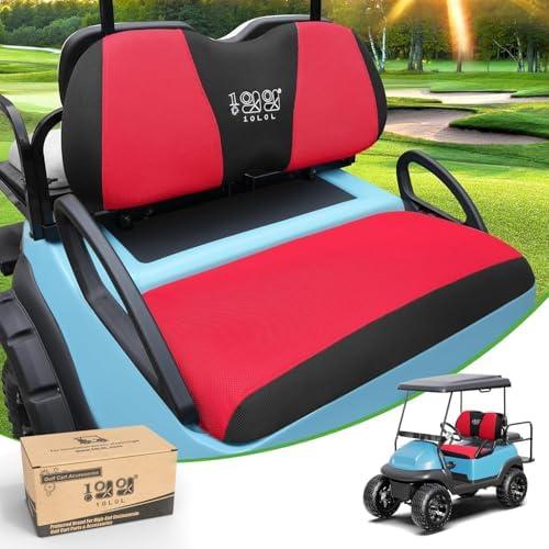10L0L Golf Cart Seat Covers Universal for Yamaha G29 Drive2 Club Car Precedent Tempo Standard Front Seats, Breathable Mesh Bench Seat Cover, No Drilling Seat Cushion - All-Season Comfort