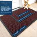 OLANLY Front Door Mat Outside Entrance 71x47, Heavy-Duty Rubber Doormat